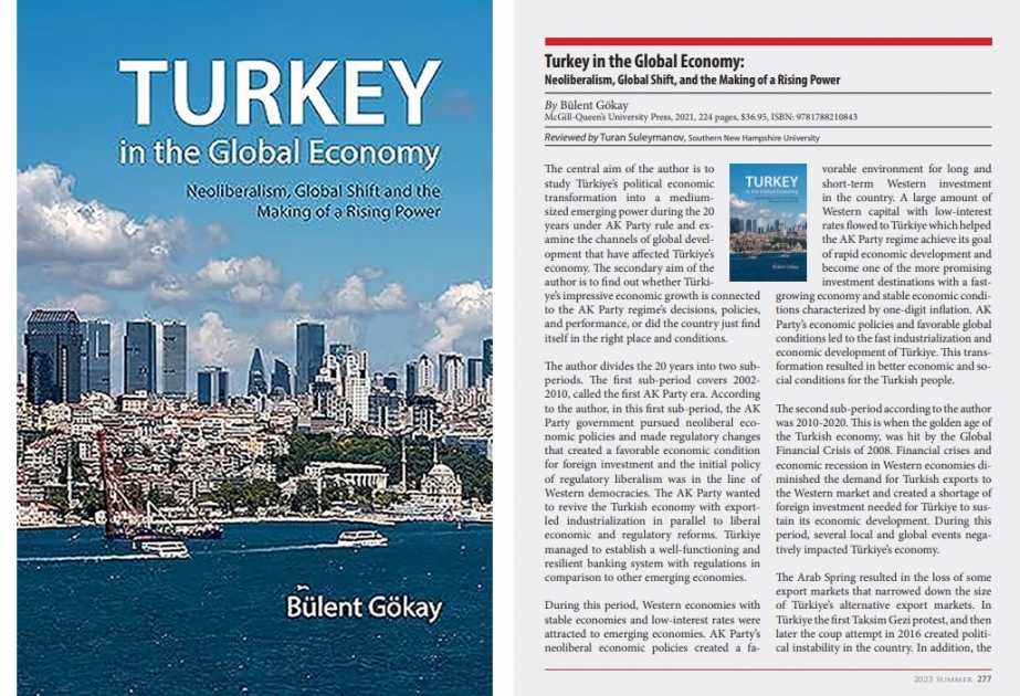 Türkiyə dünya iqtisadiyyatında: Neoliberalizm, qlobal dəyişiklik və inkişaf etməkdə olan güc