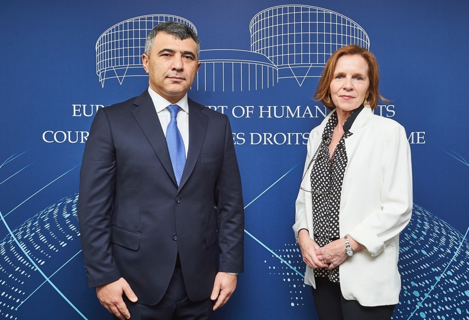 El Presidente del Tribunal Supremo y Presidente del Consejo Jurídico-Judicial de Azerbaiyán visita Estrasburgo
