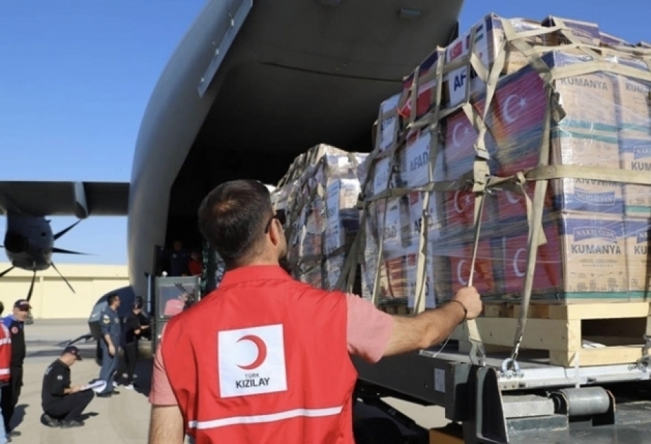 3rd Turkish plane carrying humanitarian aid for Gaza arrives in Egypt