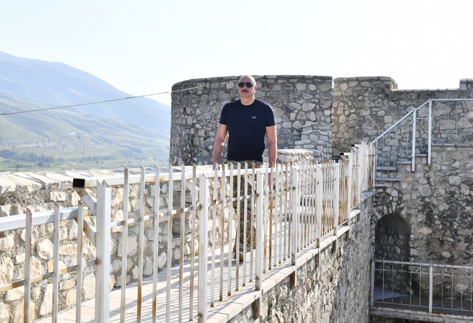 President of Azerbaijan Ilham Aliyev visited Asgaran fortress VIDEO