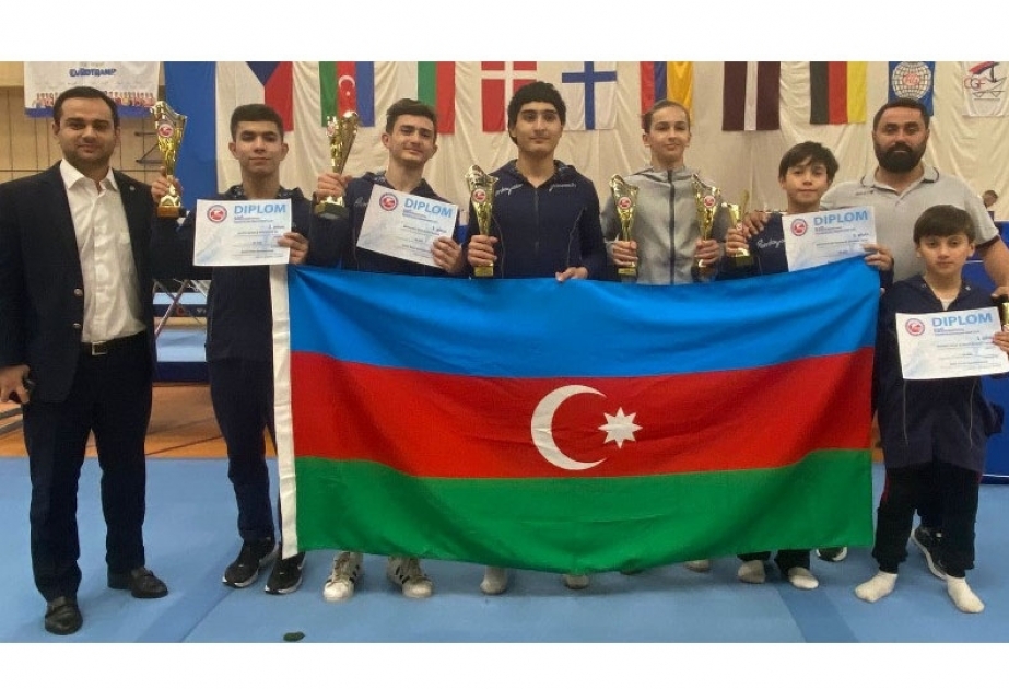 Azerbaijani trampoline gymnasts bring home seven medals from Czechia