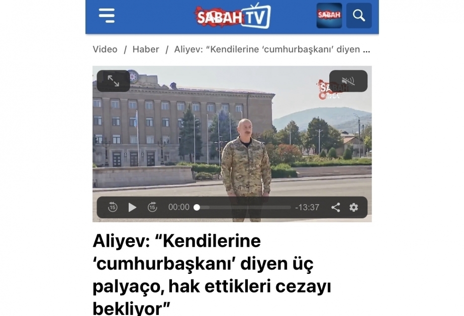 Turkish media highlights President Ilham Aliyev’s visit to Khankendi