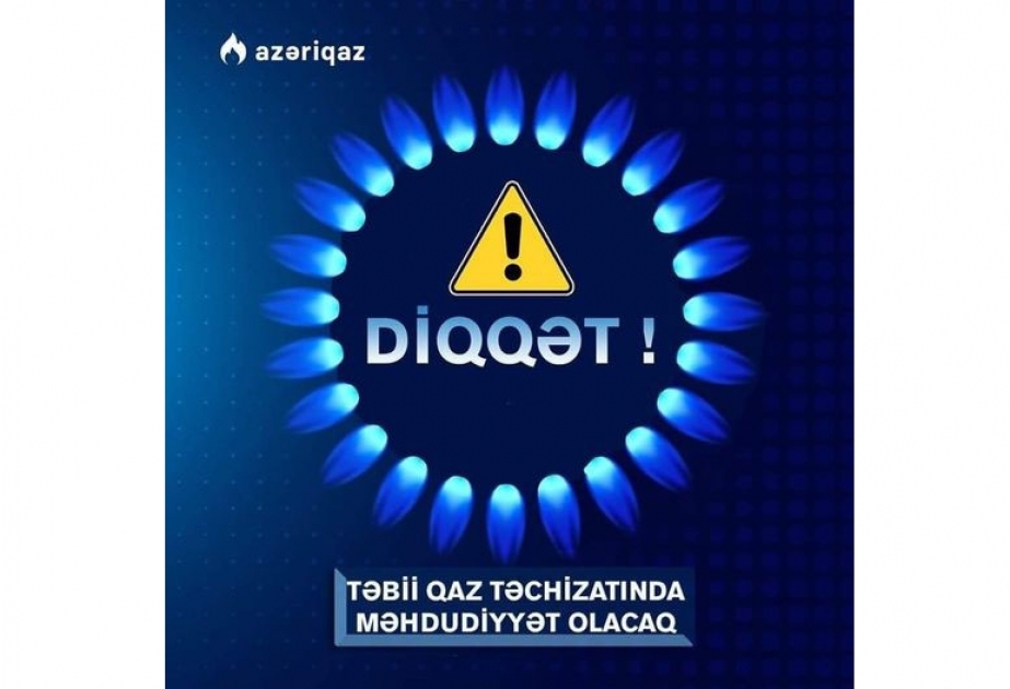 Binəqədi rayonunun bəzi ərazilərində qaz təchizatı müvəqqəti dayandırılacaq