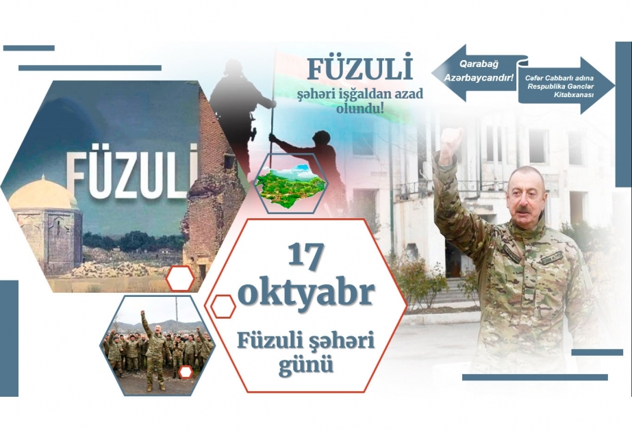 Gənclər Kitabxanasında “Füzuli Şəhəri Günü” ilə əlaqədar silsilə materiallar hazırlanıb