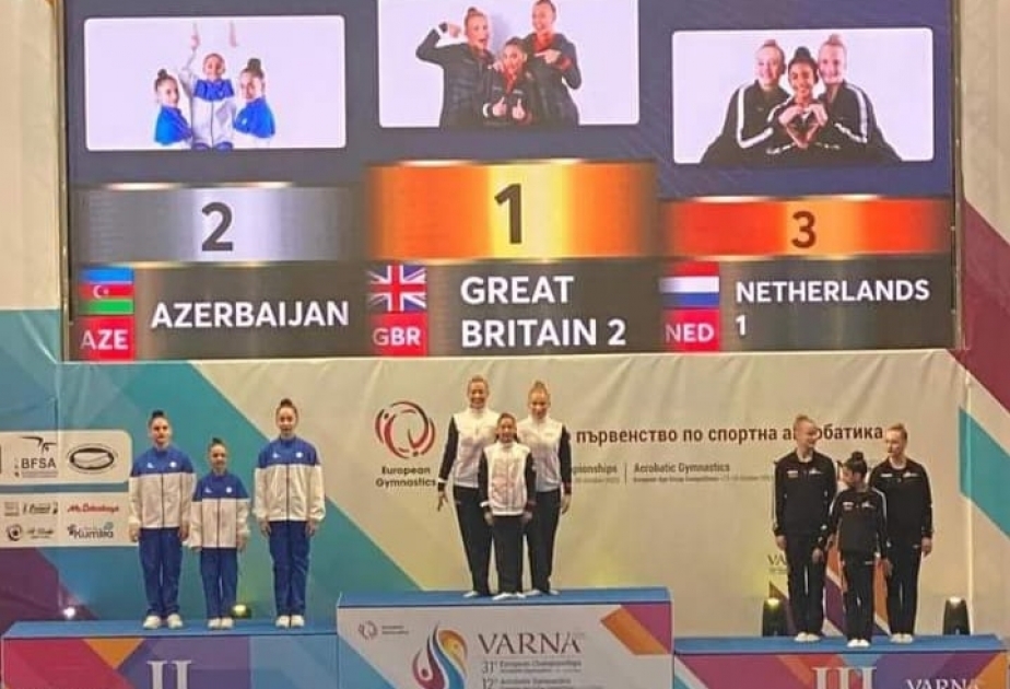 Los gimnastas azerbaiyanos obtuvieron la medalla de plata en el Campeonato de Europa de Gimnasia Acrobática
