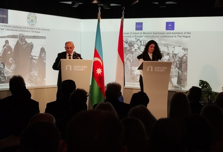Conferencia Internacional "El concepto de retorno a Azerbaiyán Occidental y miembros de la comunidad en Europa" se celebró en La Haya