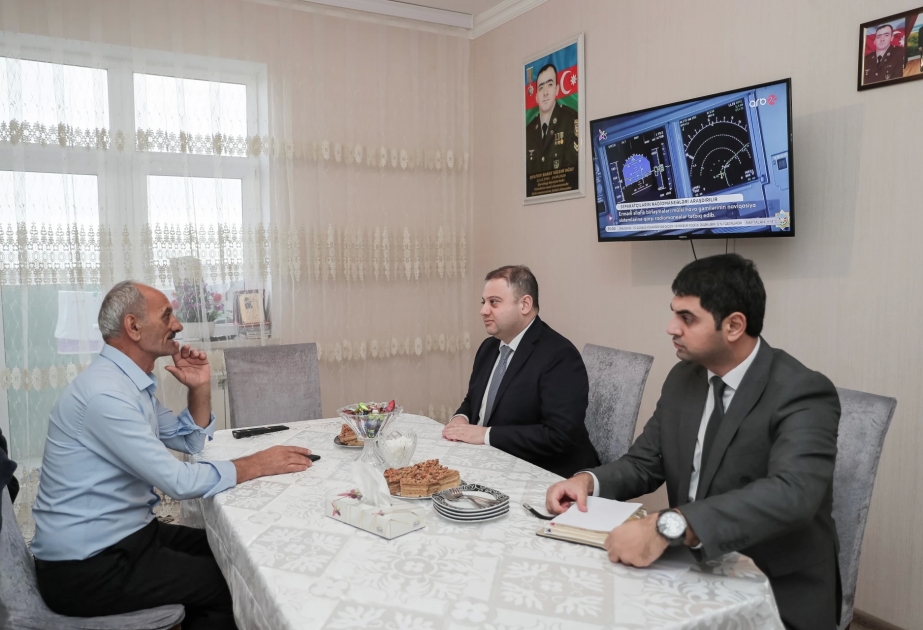 Şəhid Barat Quliyevin ailəsi ziyarət edilib