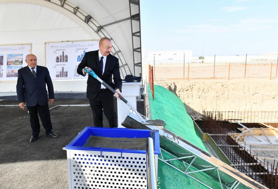 President Ilham Aliyev attended opening and groundbreaking ceremonies of new enterprises in Sumgayit Chemical Industrial Park VIDEO