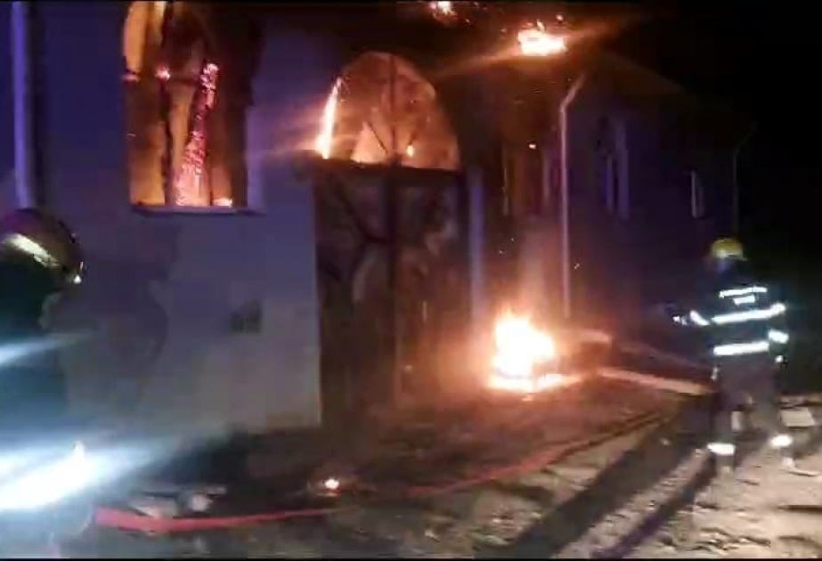 Şəmkirdə fərdi yaşayış evində yanğın olub
