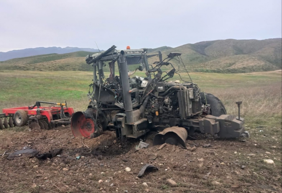 Tərtərdə traktorçu minaya düşüb