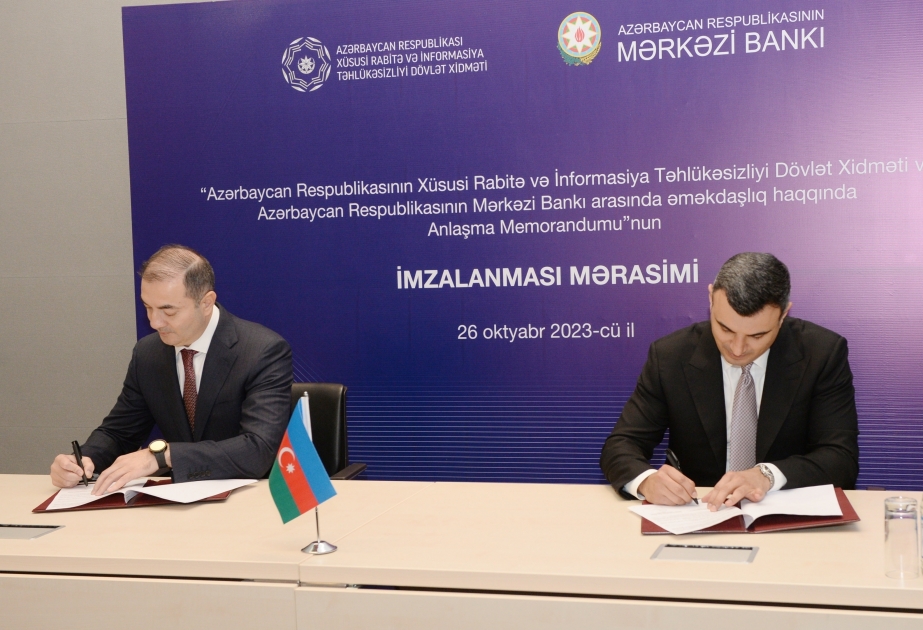 Azerbaijan’s State Service of Special Communication and Information Security, Central Bank ink MoU