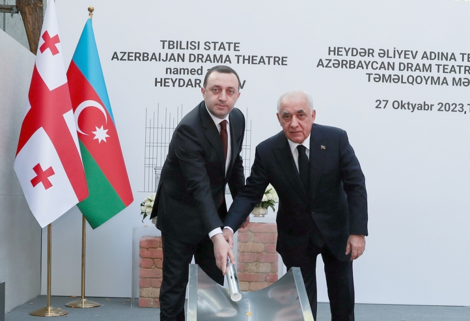 Foundation stone laid for Tbilisi State Azerbaijan Drama Theatre named after Heydar Aliyev