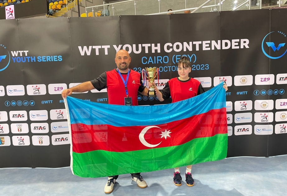 Azerbaijani female table tennis player grabs bronze at WTT Youth Contender Cairo