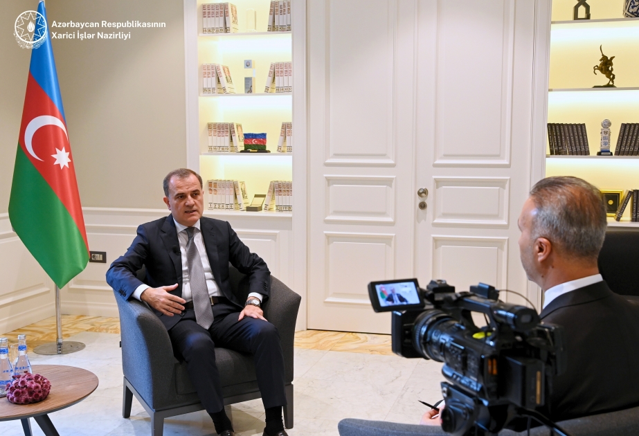 Azerbaijani FM gives interview to Türkiye’s Anadolu Agency