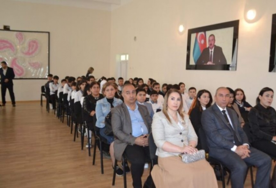Mingəçevirin 75 illiyi münasibətilə məktəblərdə silsilə mühazirələr təşkil edilib