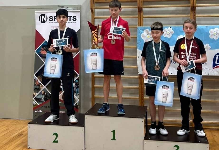 Azerbaijani table tennis players claim two medals at Riga City Council's Youth Cup