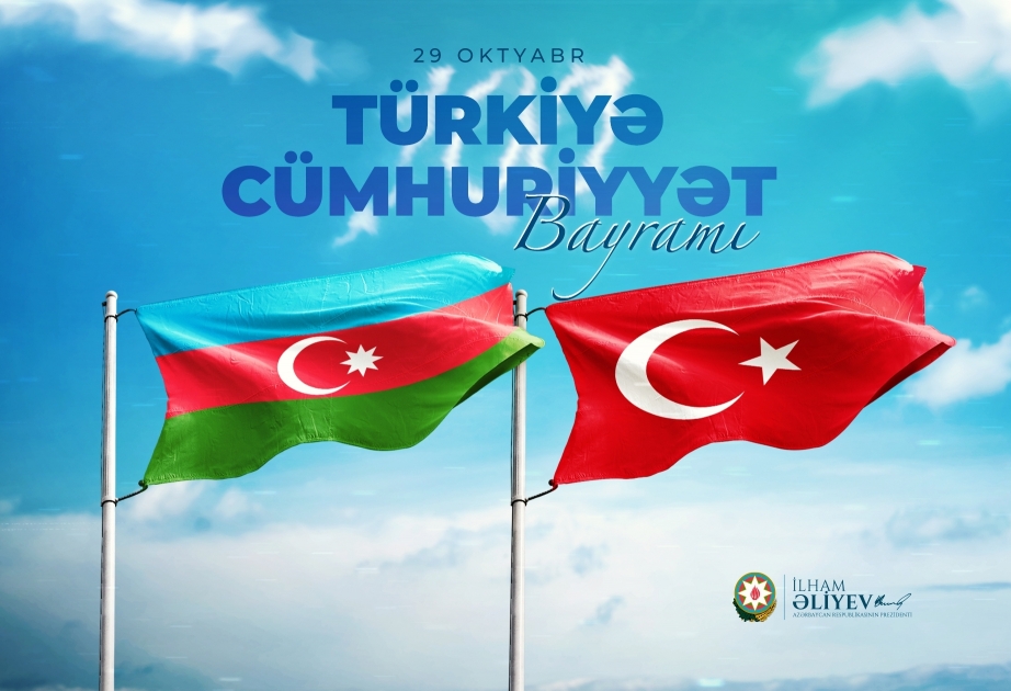 Le président Ilham Aliyev partage une publication à l’occasion du centenaire de la République de Türkiye