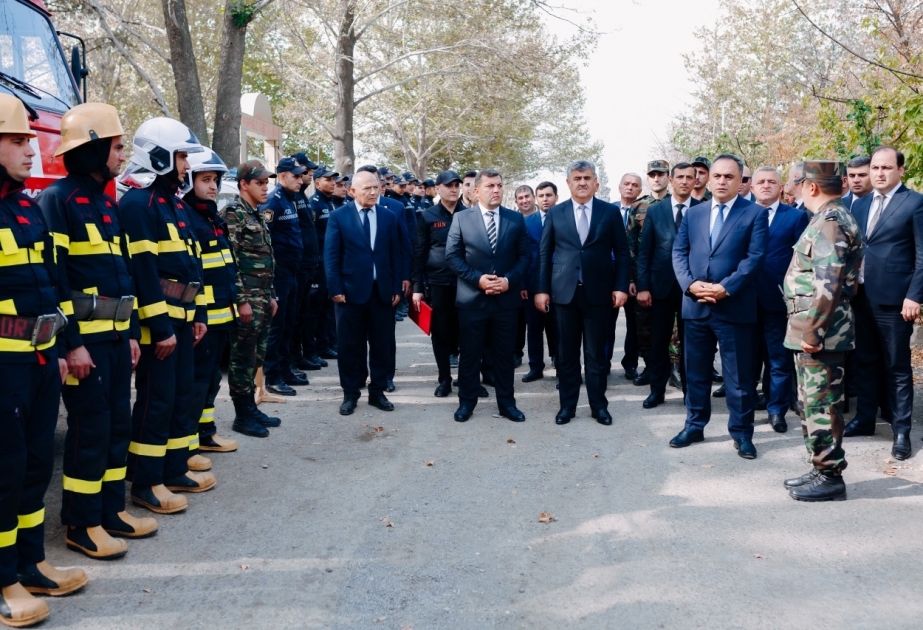 Goranboyda kompleks mülki müdafiə təliminə FHN-in 204 nəfər şəxsi heyəti və 46 texnikası cəlb edilib