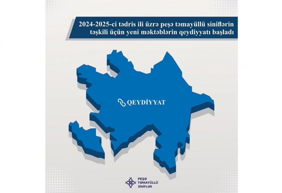 Peşə təmayüllü siniflərin təşkili üçün yeni məktəblərin qeydiyyatı başlanıb