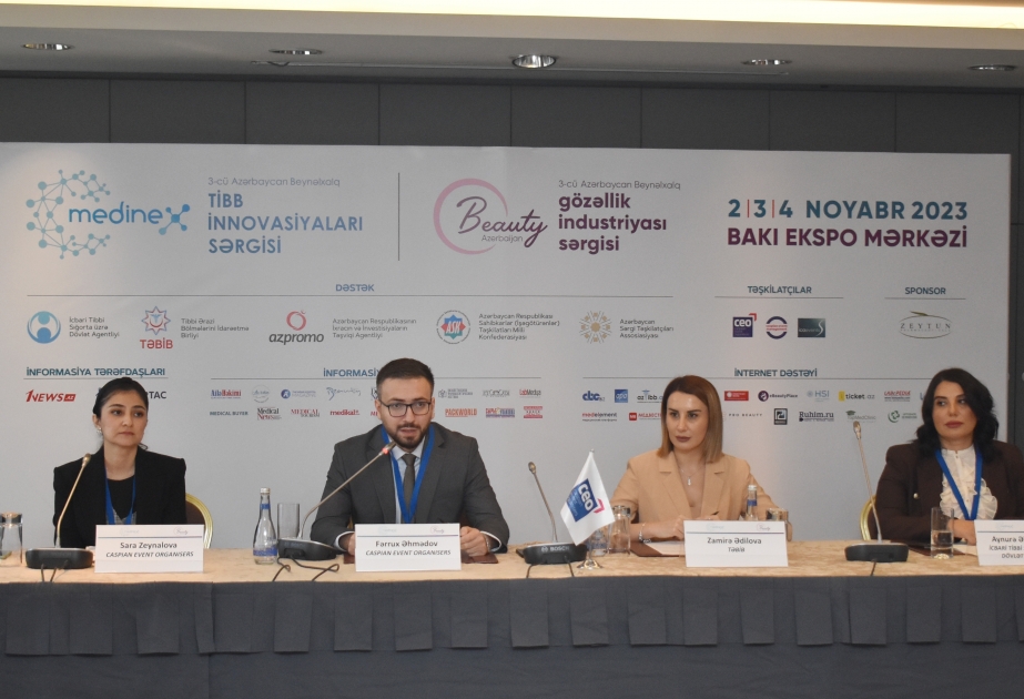 Se celebra la rueda de prensa de las exposiciones Medinex y Beauty Azerbaiyán