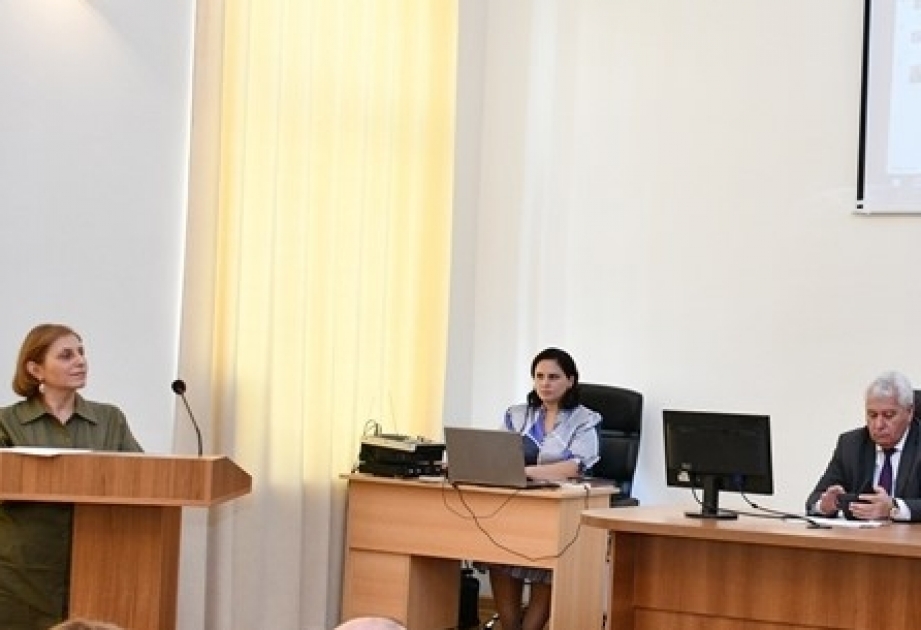 AMEA-da “Ədəbiyyat üzrə Nobel mükafatçıları: dünya bədii yaddaş olimpinin ədəbi və əbədi ulduzları” mövzusunda məruzə dinlənilib
