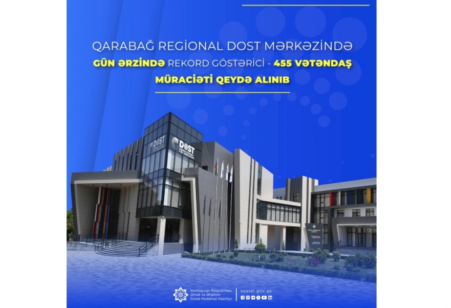 Qarabağ Regional DOST Mərkəzində rekord göstərici qeydə alınıb
