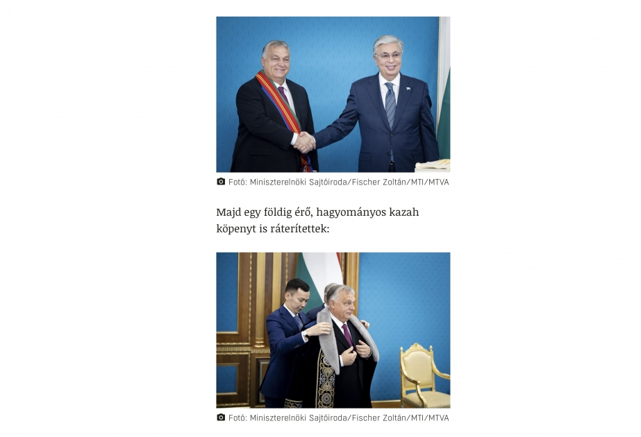 Macarıstan KİV-ləri bu ölkənin Baş nazirinin TDT-nin Zirvə görüşündə iştirakını işıqlandırır