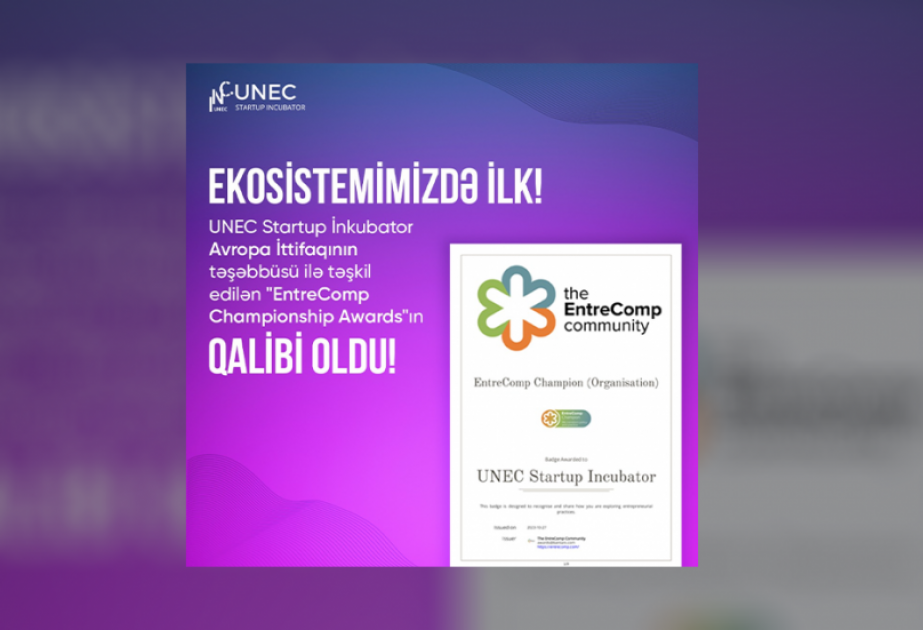 Azərbaycan startapı “EntreComp Championship Awards”ın qalibi olub