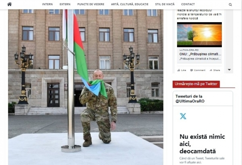 Romanian newspaper publishes article on Azerbaijan’s National Flag Day