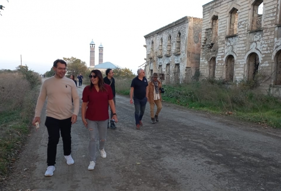 International travelers familiarize themselves with Armenian vandalism in Aghdam