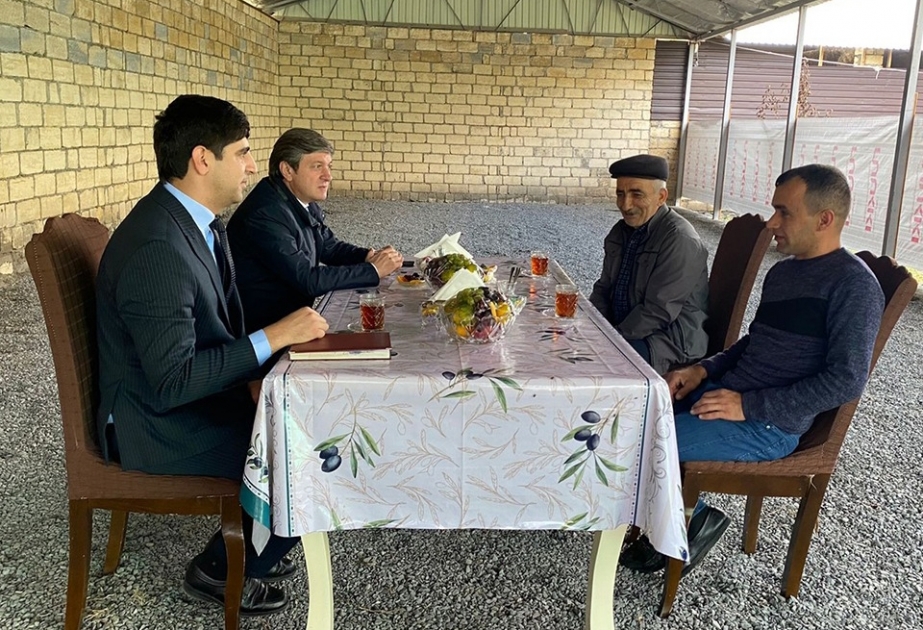 Zəfər Günü ərəfəsində Qəbələdə şəhid ailələri ziyarət olunur