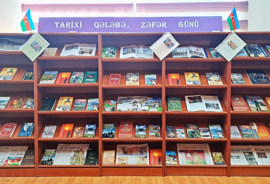 Gənclər Kitabxanasında Zəfər Günü ilə əlaqədar silsilə materiallar hazırlanıb