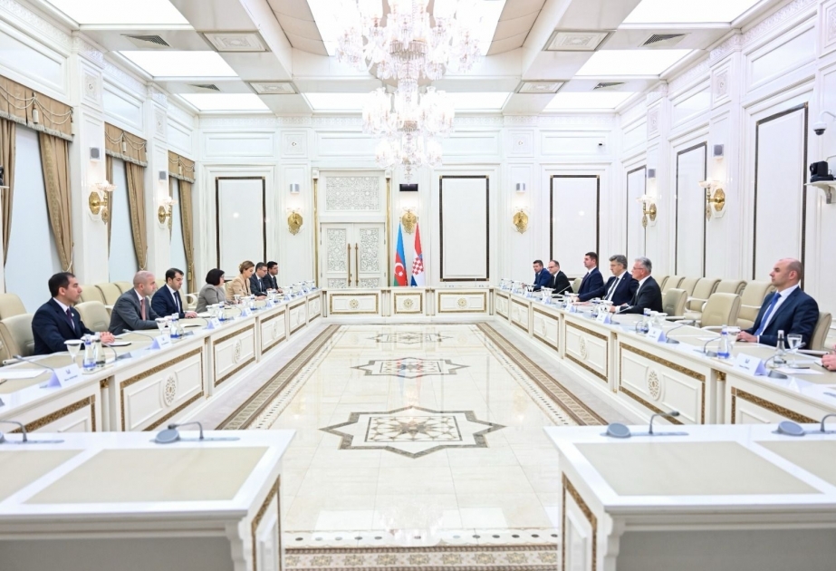 Speaker of Milli Majlis Sahiba Gafarova meets with Prime Minister of Croatia
