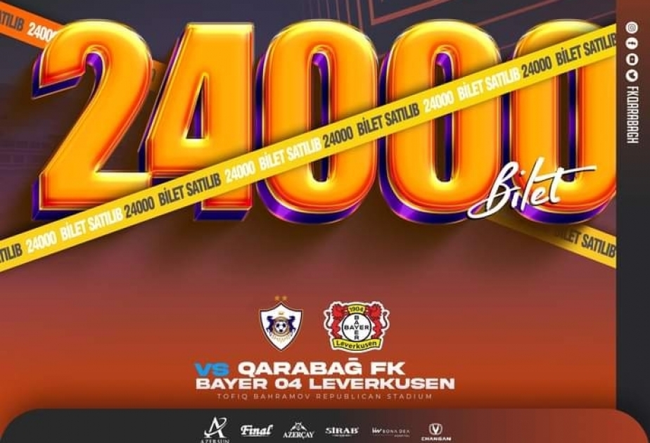 La vente des billets du match Qarabag FK et Bayer 04 Leverkusen continue
