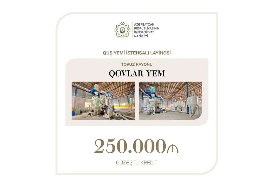 Tovuzda quş yemi istehsalı üçün güzəştli kredit verilib