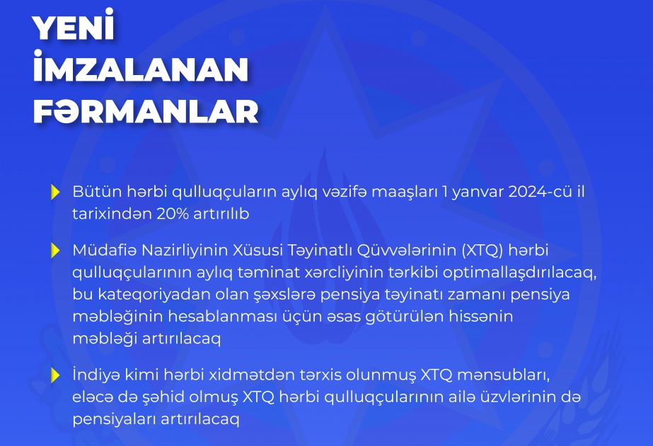 Ölkə başçısından hərbi qulluqçuların sosial müdafiəsinə mühüm dəstək