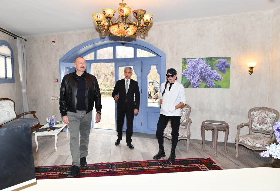 President Ilham Aliyev and First Lady Mehriban Aliyeva attended opening of Yasaman Hotel in Shusha  VIDEO