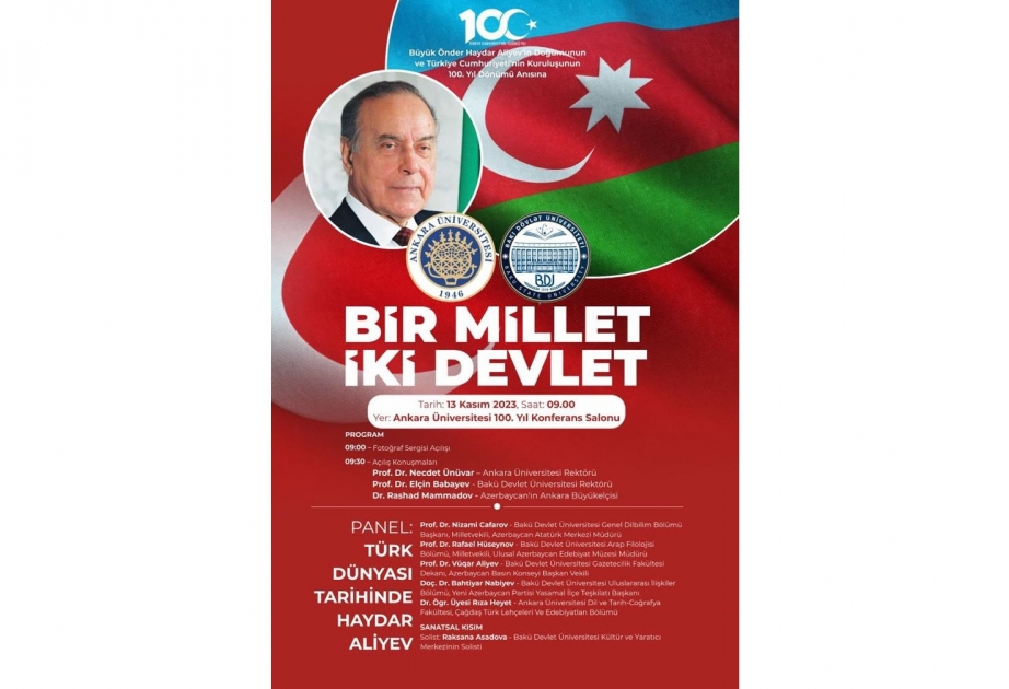 Ankarada “Bir millət, iki dövlət” adlı beynəlxalq konfrans keçiriləcək