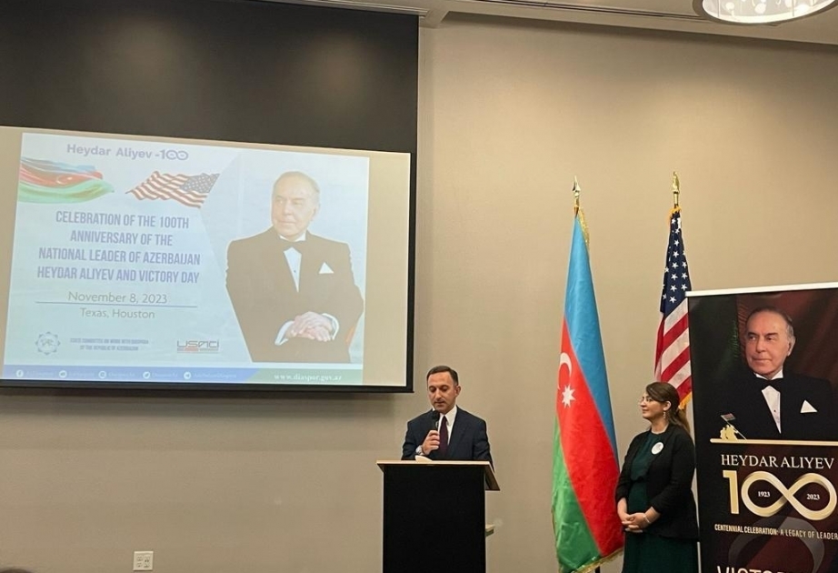 Hyuston şəhərində Ulu Öndər Heydər Əliyevin 100 illiyi və Zəfər Günü qeyd edilib