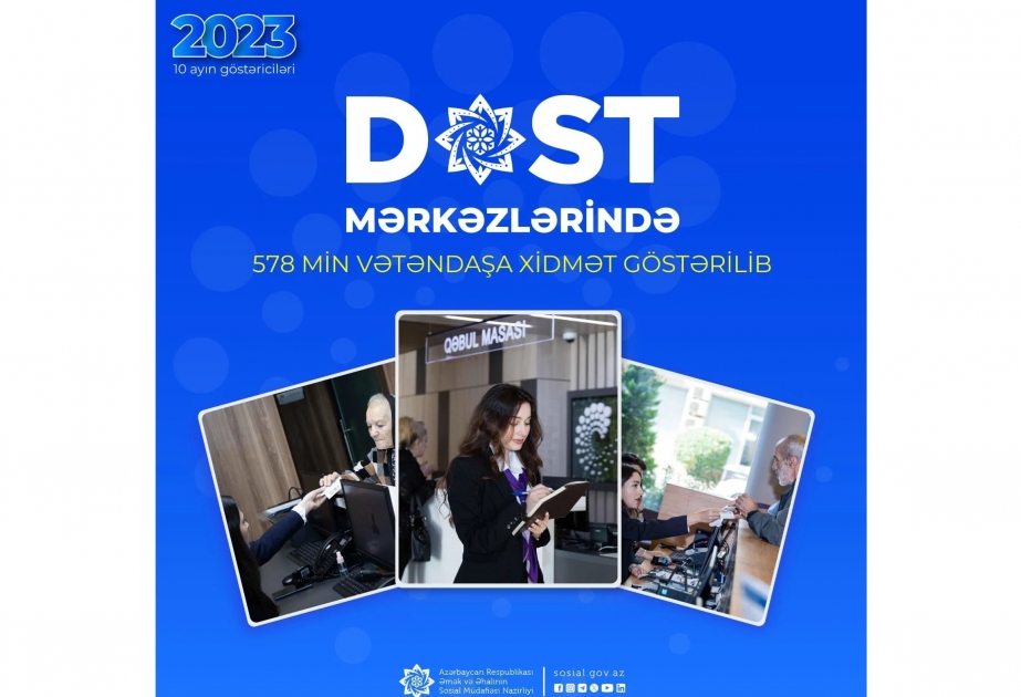 За 10 месяцев в центрах DOST оказаны услуги 578 тысячам граждан