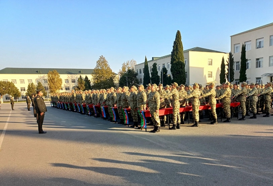 Azərbaycan Ordusunda andiçmə mərasimləri keçirilib