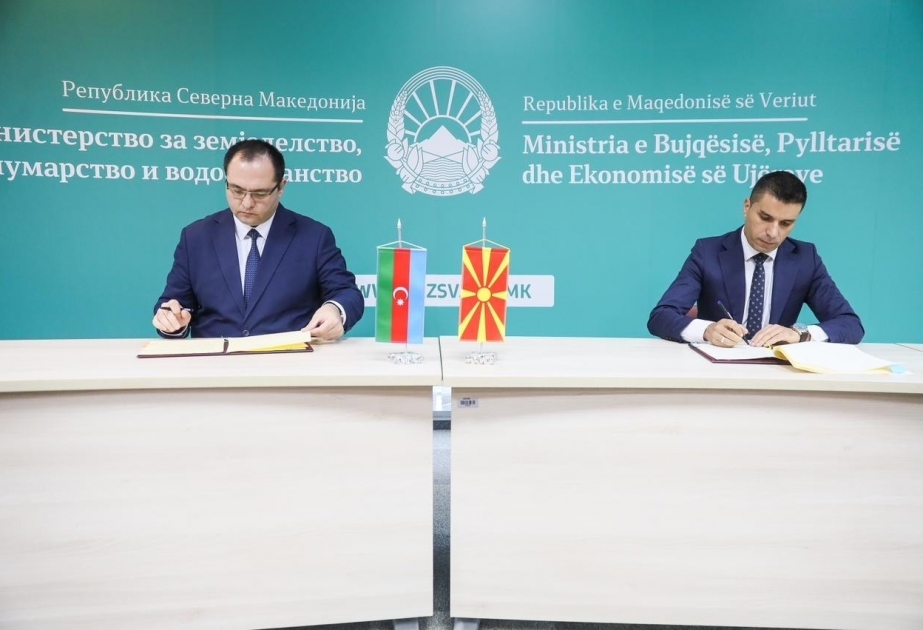 Azerbaiyán y Macedonia del Norte firman un memorando en el ámbito de la agricultura