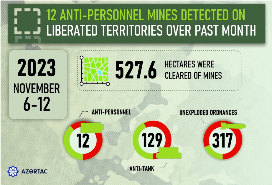 ANAMA: Over 527 hectares of territory cleared of mines and UXOs over past week