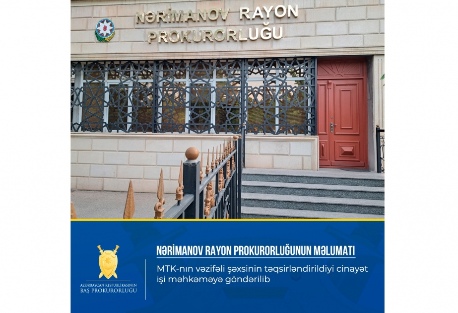 Mənzil-tikinti kooperativinin vəzifəli şəxsinin təqsirləndirildiyi cinayət işi məhkəməyə göndərilib