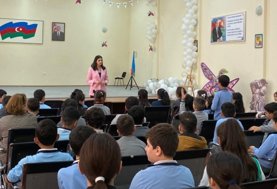 “Sağlam məktəbli” layihəsi çərçivəsində şagirdlərə sağlam qidalanma barədə məlumat verilib
