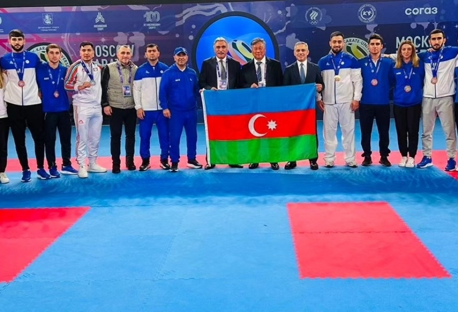 Azerbaijani karate fighters bring home seven medals from Russia