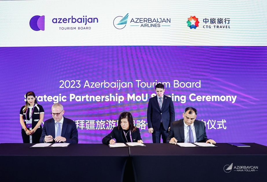 AZAL, Azerbaijan Tourism Board and China Tourism Group sign Memorandum of Understanding