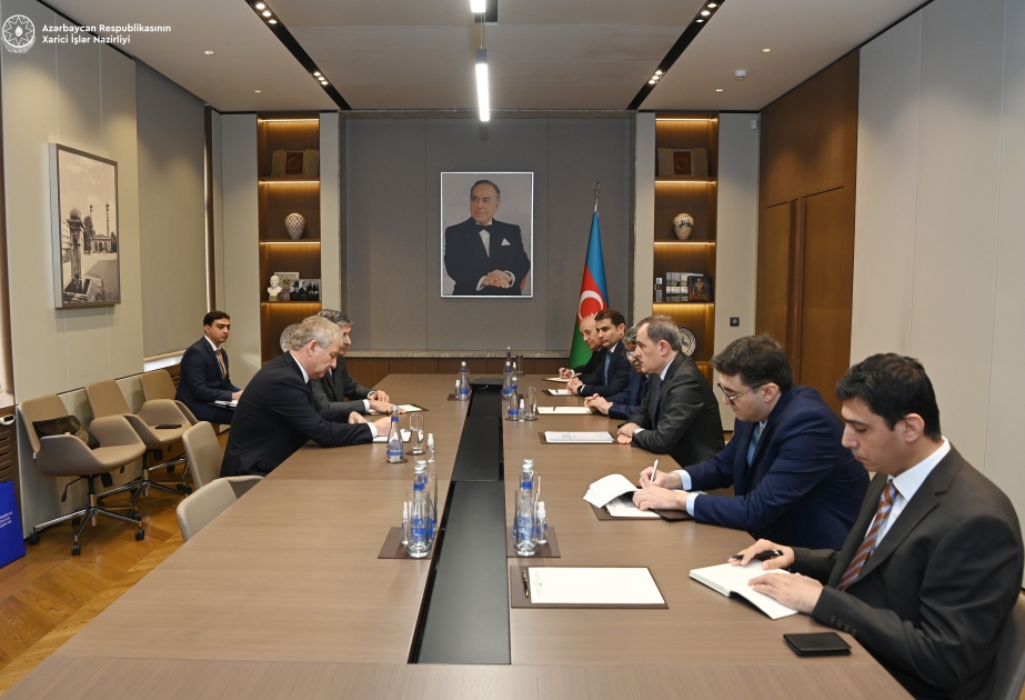 Nazir Ceyhun Bayramov Avrasiya Patent İdarəsinin prezidenti ilə görüşüb