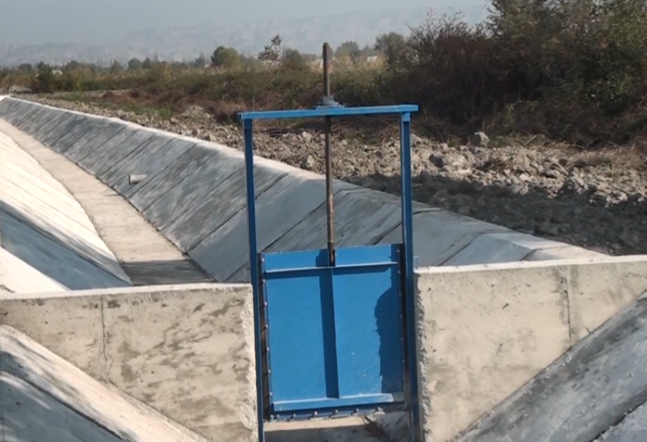 Göyçayda yeni beton kanal çəkilib