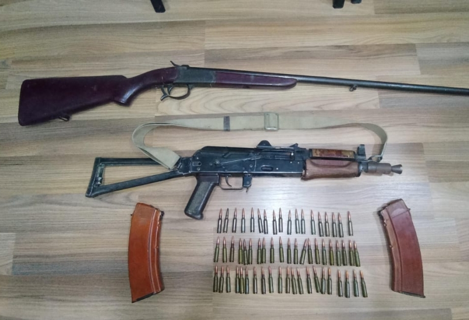 Şirvanda "AKS-U" markalı avtomat, daraq və patronlar aşkarlanıb VİDEO